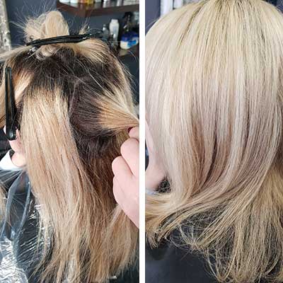 BRUNETTE TO BLONDE HAIR COLOUR AT THE BEST HAIRDRESSERS IN NORTHWOOD HILLS